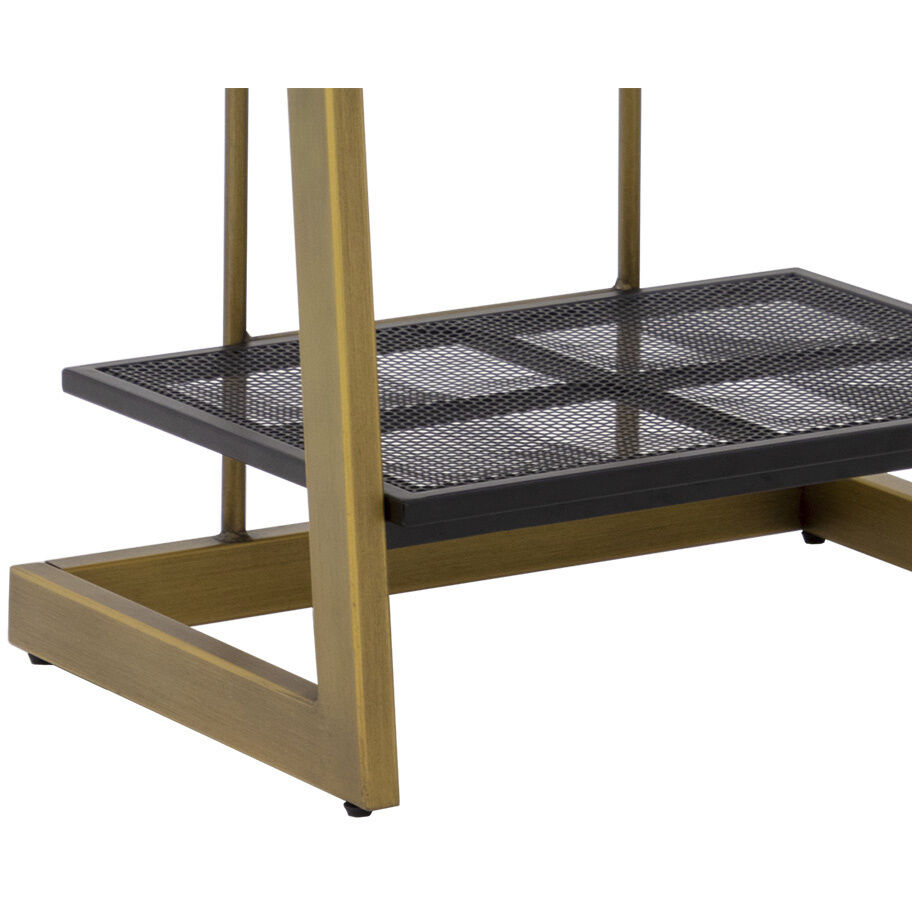 Culpo Smoke Grey / Antique Brass Entryway Storage Cabinet